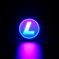 Litecoin (LTC) logo with violet glow